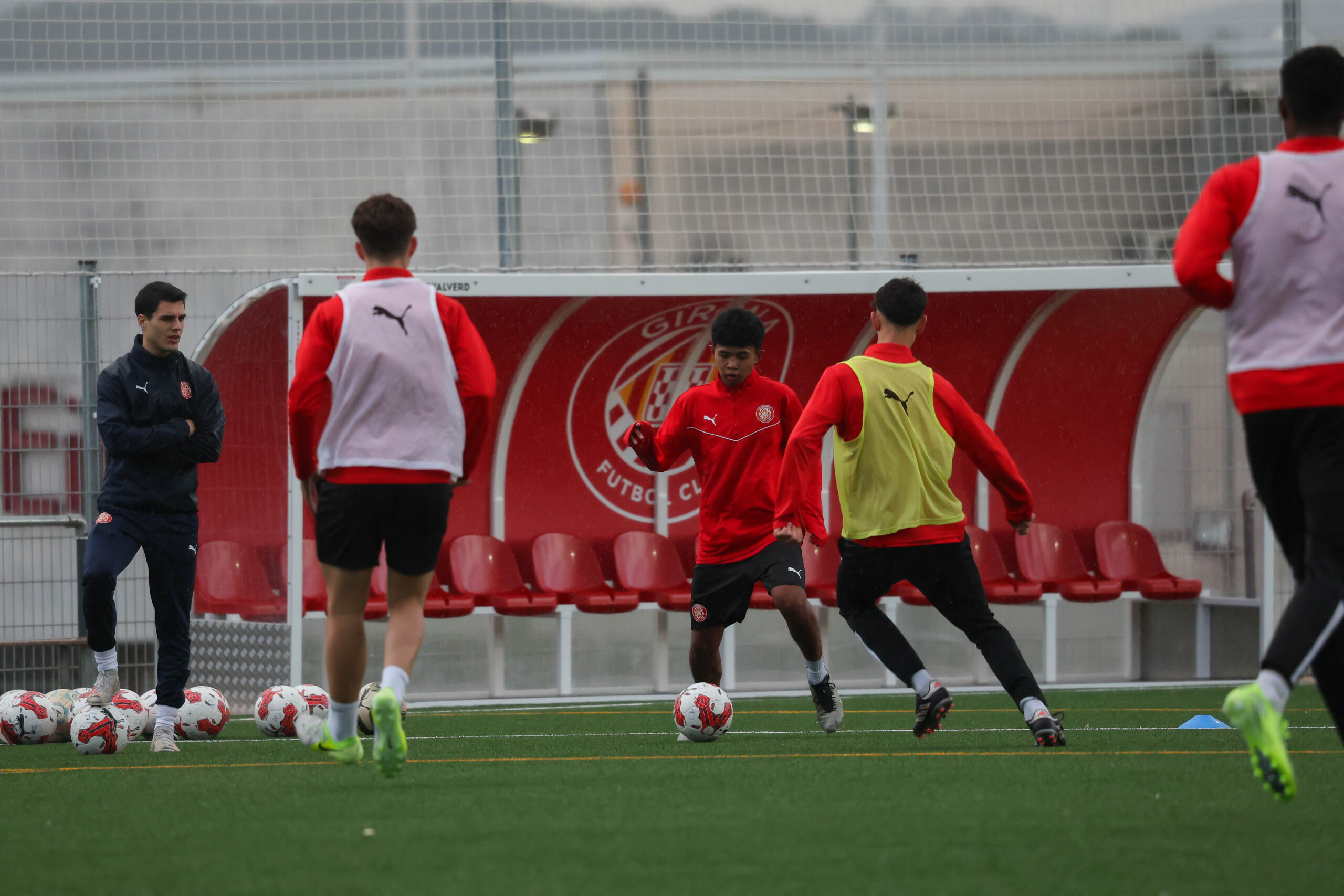 International players training Girona FC (LaLiga Club)